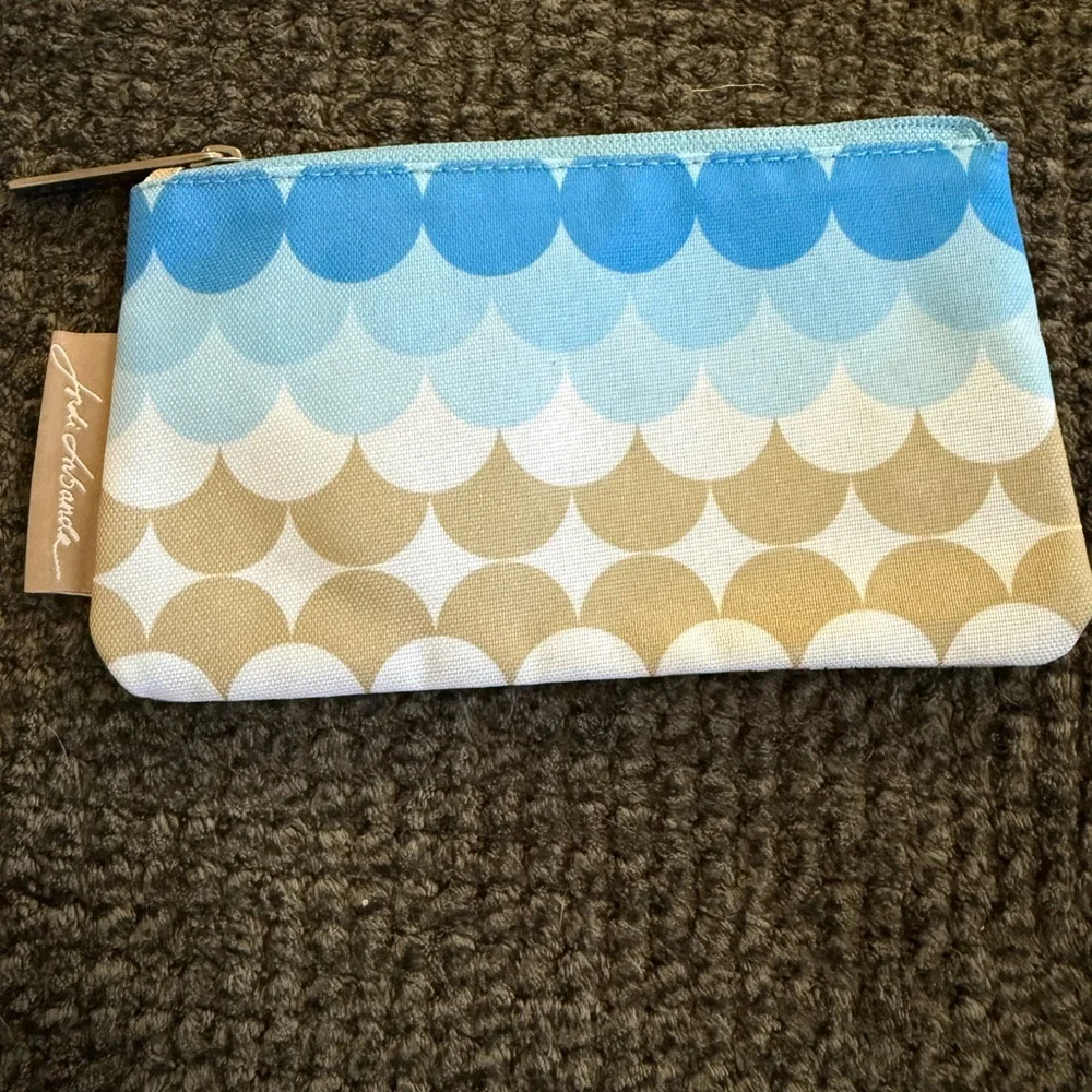 Jordi Labanda x Miquelrius Geometric Fashion Illustration blue Pouch NWT Spain